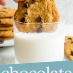 Pinterest Image with text 'Chocolate Chip Cookies'