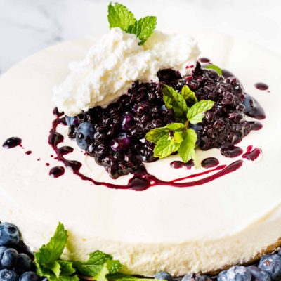 Cheesecake Recipe with Blueberry Sauce